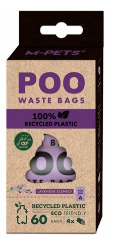 Lavender Eco Poo Hygienic Bags - Pack 8 units
