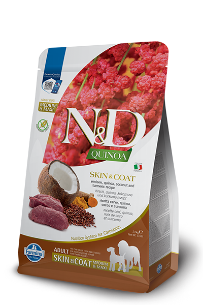 N&D Dog Quinoa Skin & Coat - Venison & Coconut