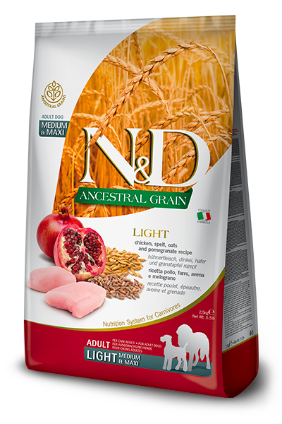 N&D Ancestral Light Medium-Maxi Pollo & Granada