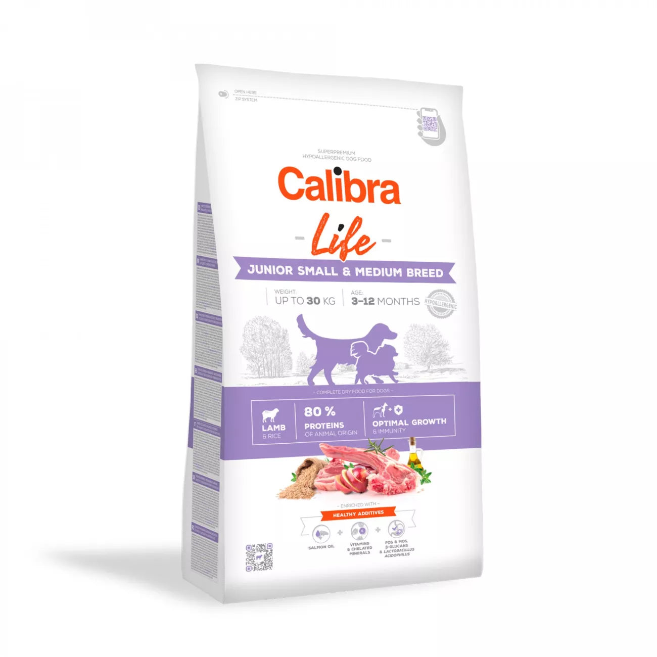 Calibra Dog Life Junior Small&Medium Breed Lamb - 12Kg