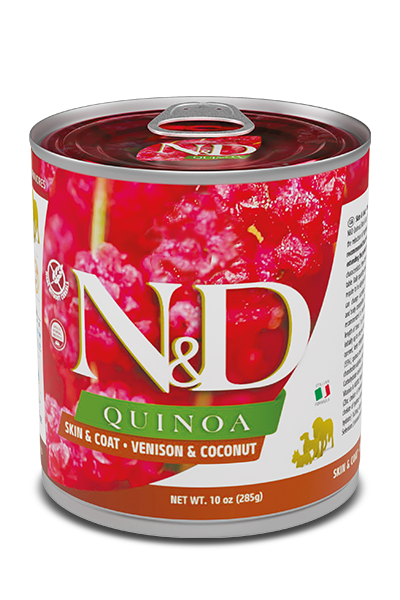 N&D Dog Quinoa Can Skin & Coat Venison