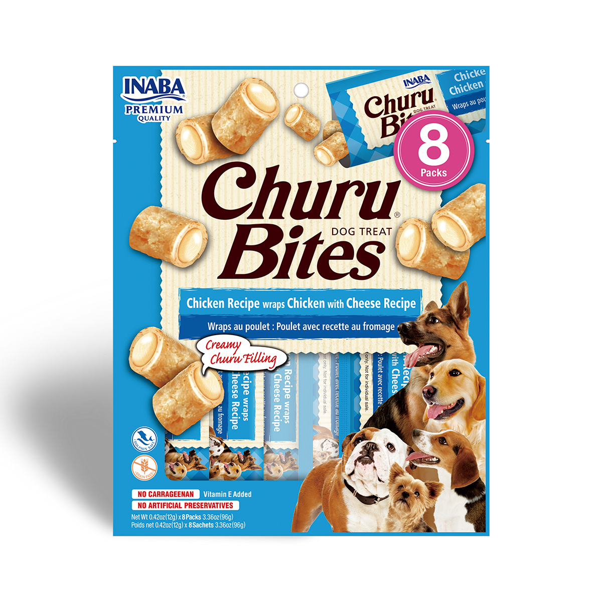 Churu Bites Pollo y Queso snack para perros