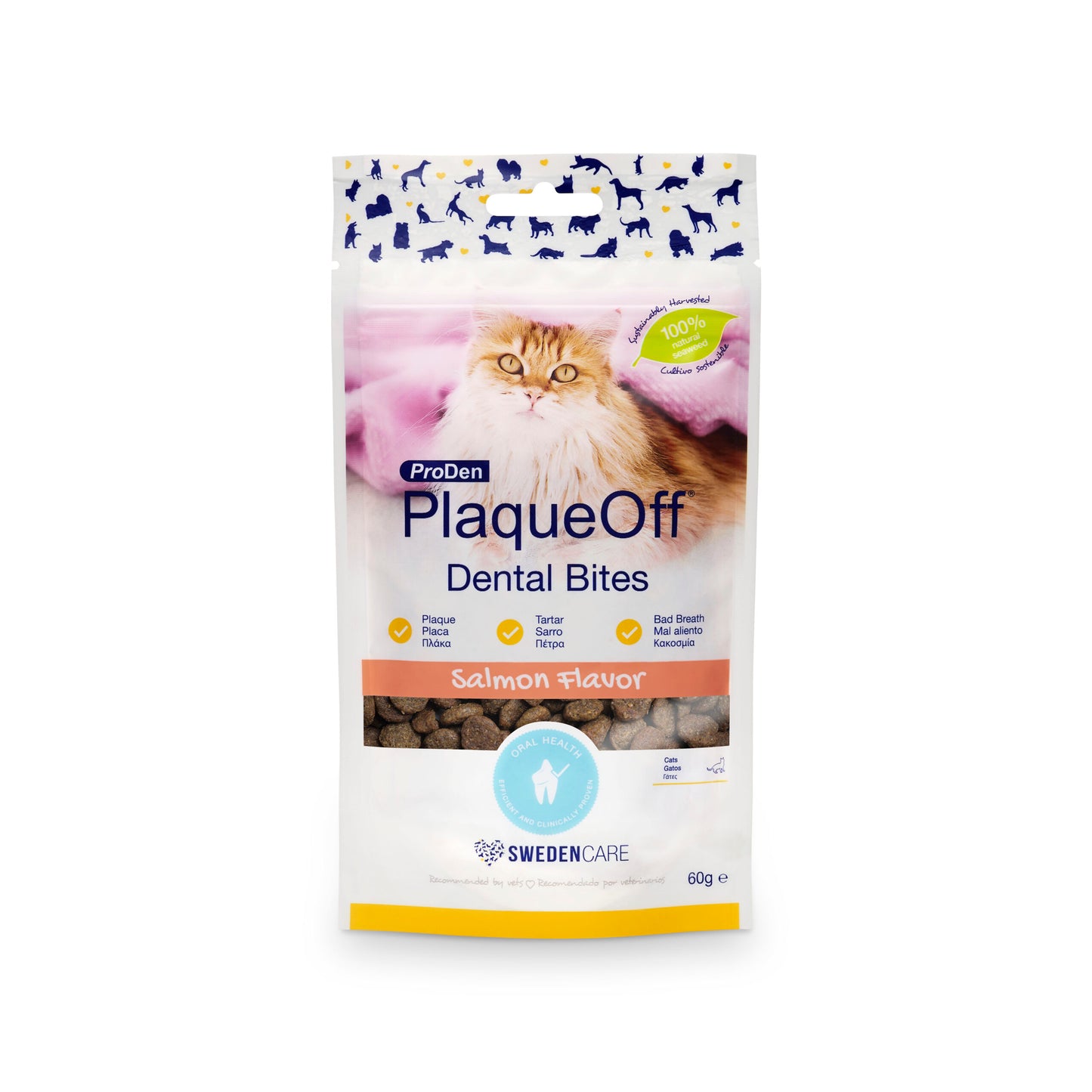 PlaqueOff Cat Dental Croq Bites Salmon