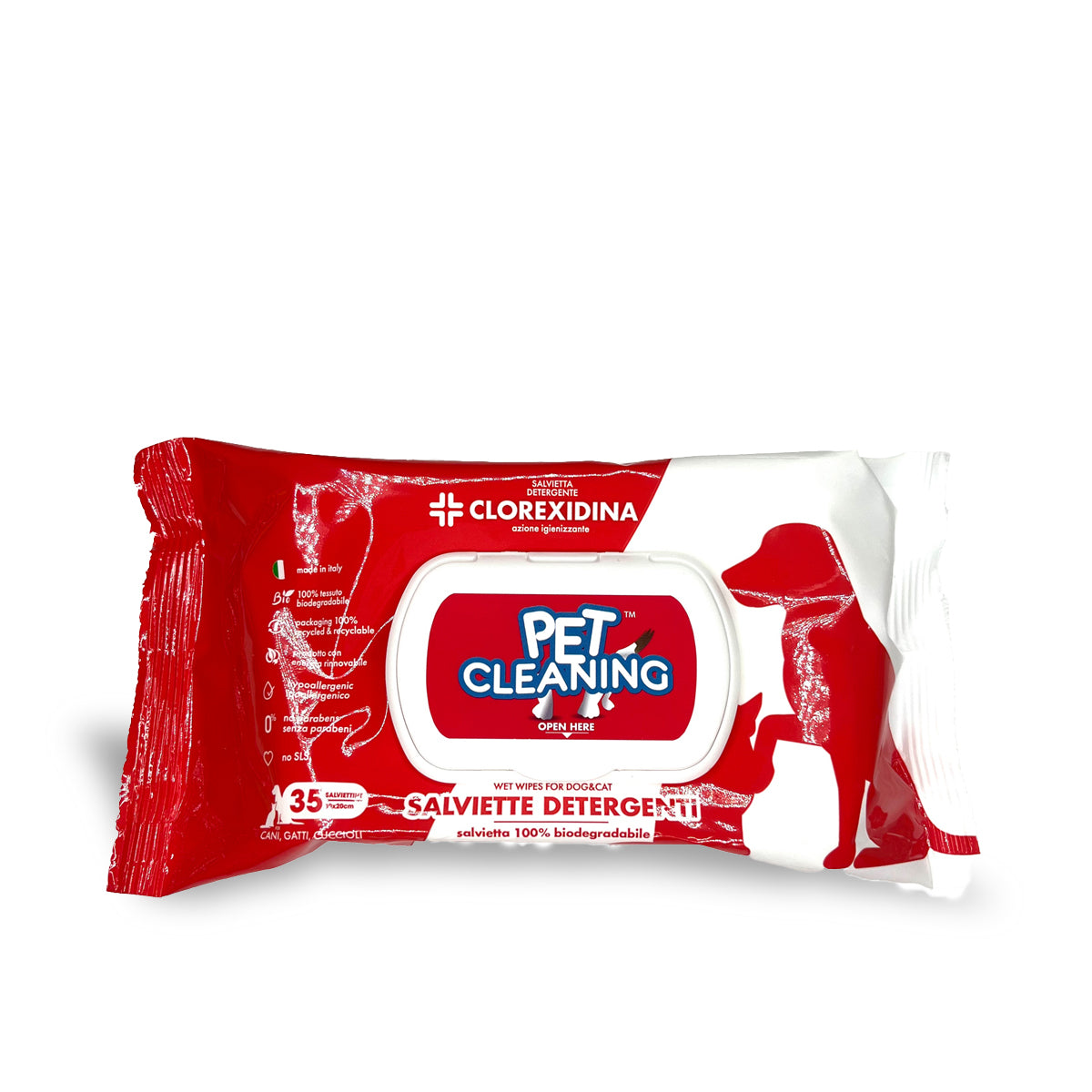 Petcleaning toallita biodegradable clorhexidina