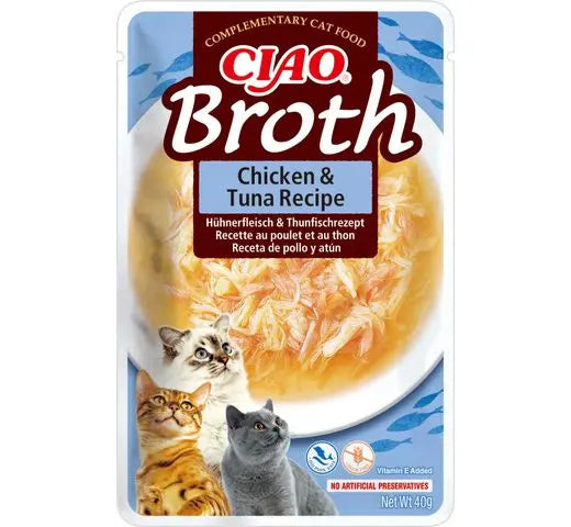 CHURU Cat Broth Chicken Broth with Tuna