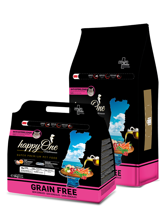 Happy One Mediterraneum Sterilized Cat - Sardine - 3Kg