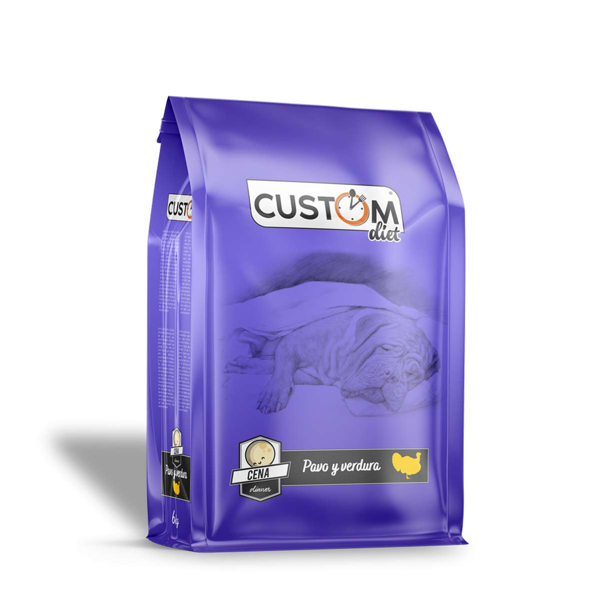 custom diet pavo y verdura cena para perros