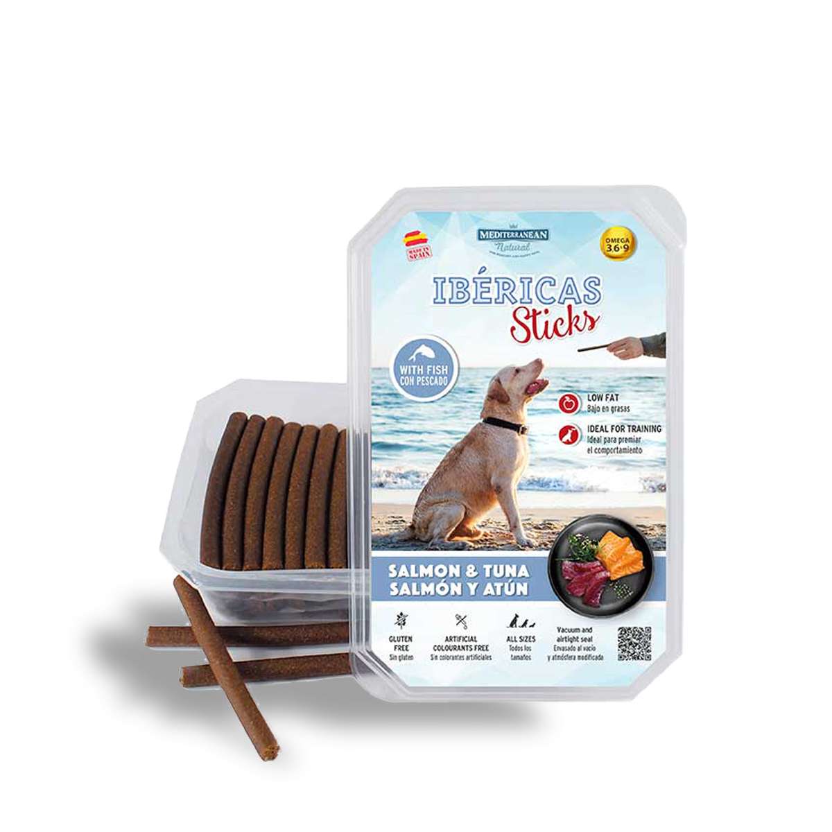 Mediterranean Ibericas Sticks salmon para perros