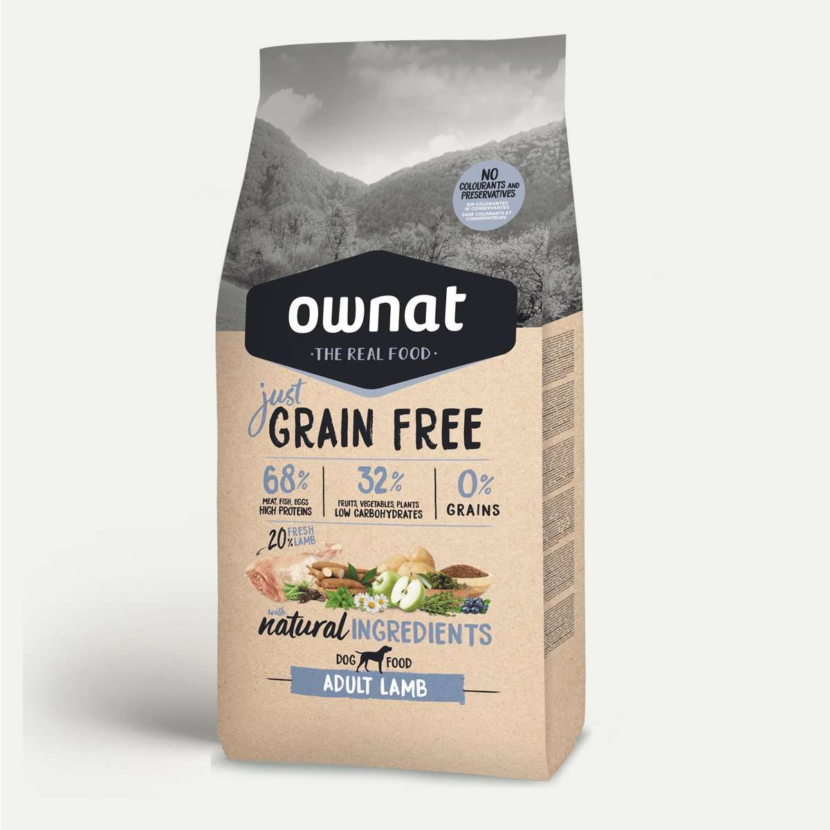 Ownat Dog Just Grain Free Adult Cordero
