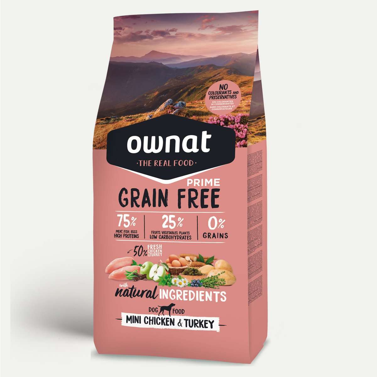 Ownat Dog Prime Grain Free Mini Chicken and Turkey