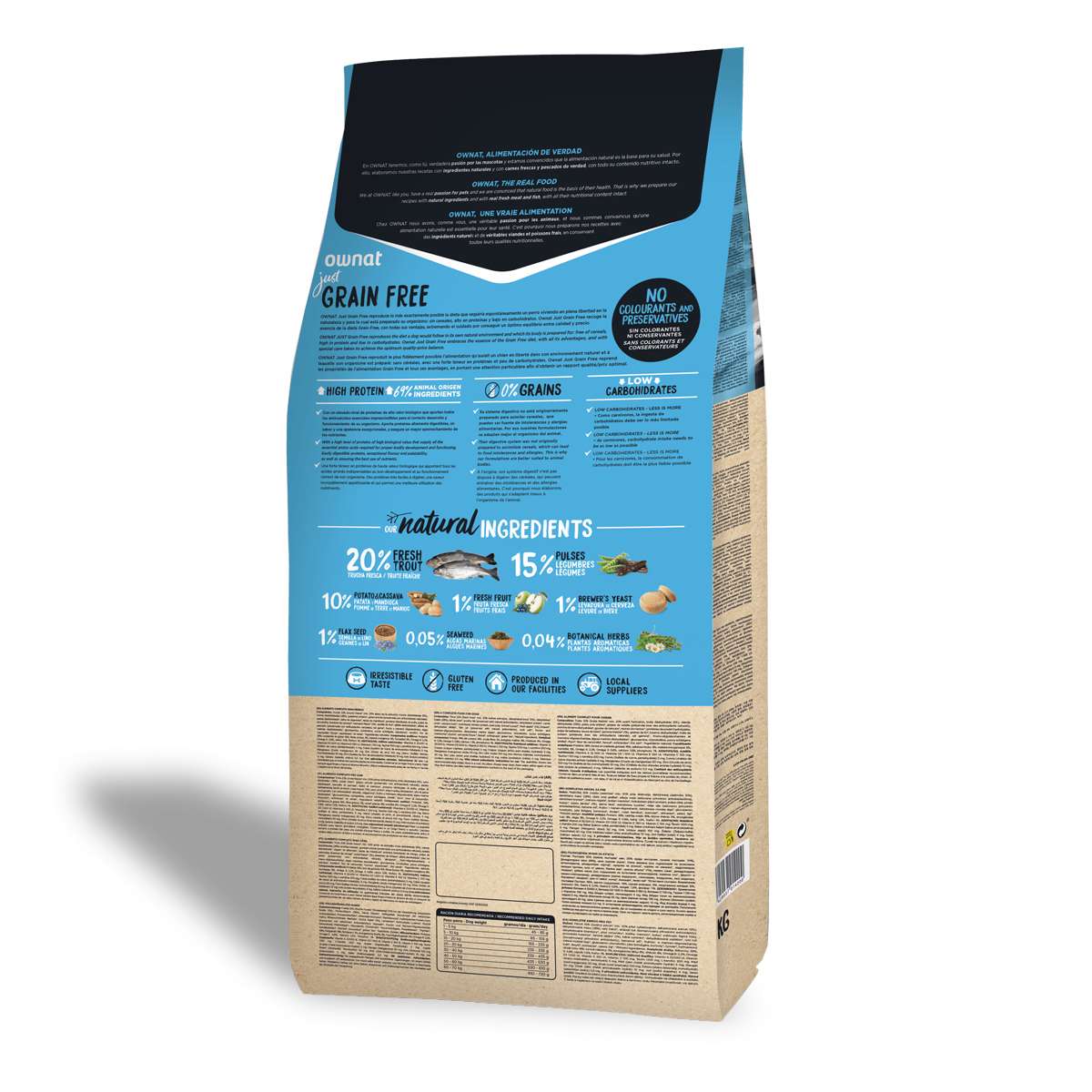 Ownat Dog Just Grain Free Trucha