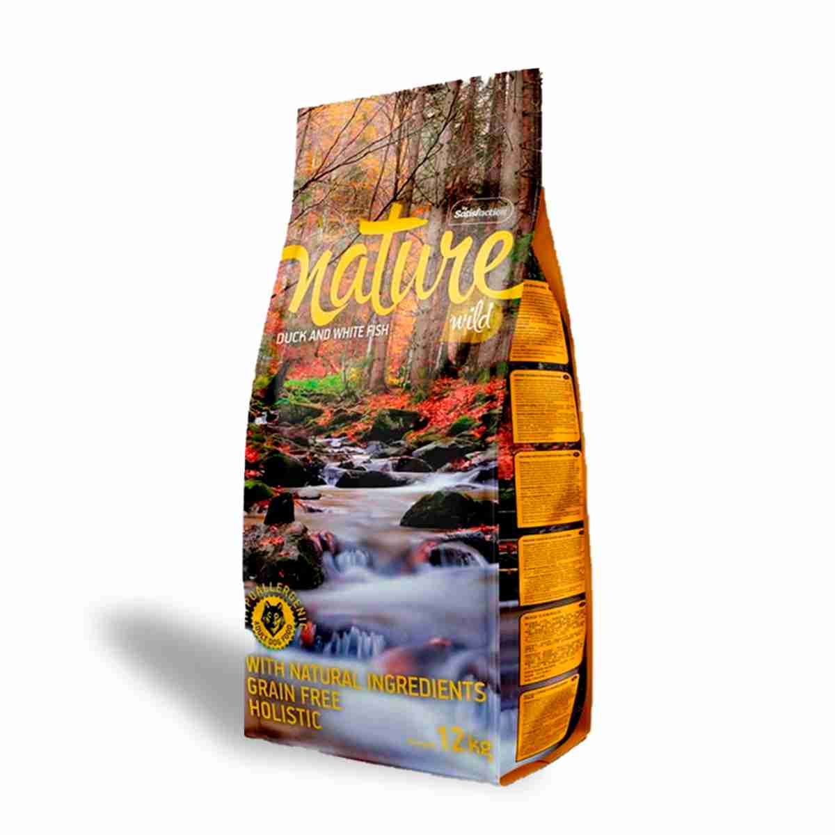 pienso satisfaction nature wild pescado blanco y ternera para perros