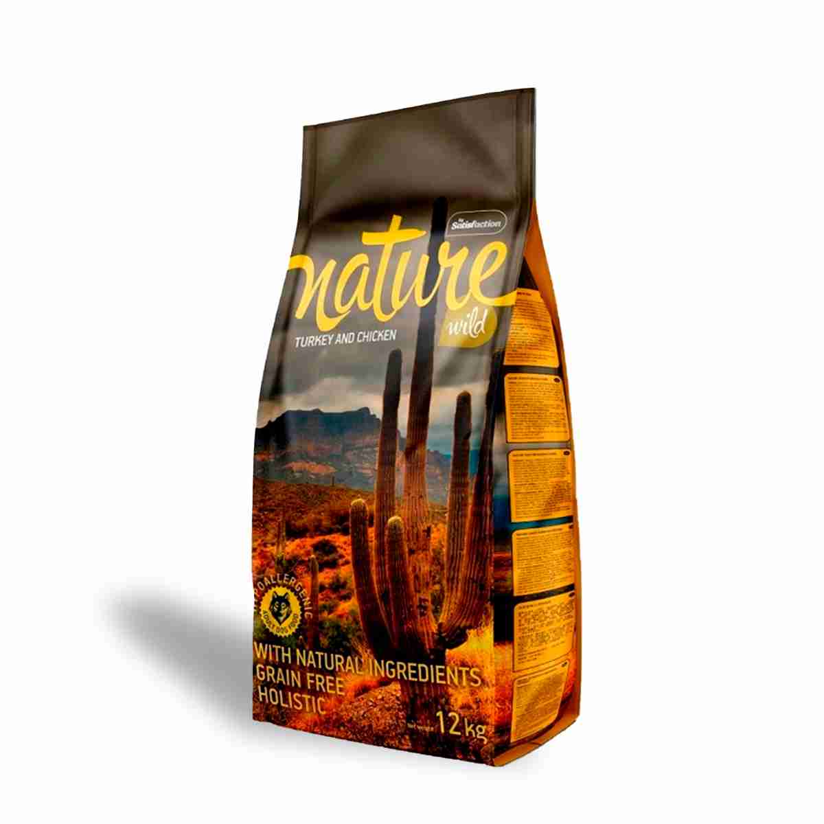 satisfaction nature pavo y pollo pienso sin cereales