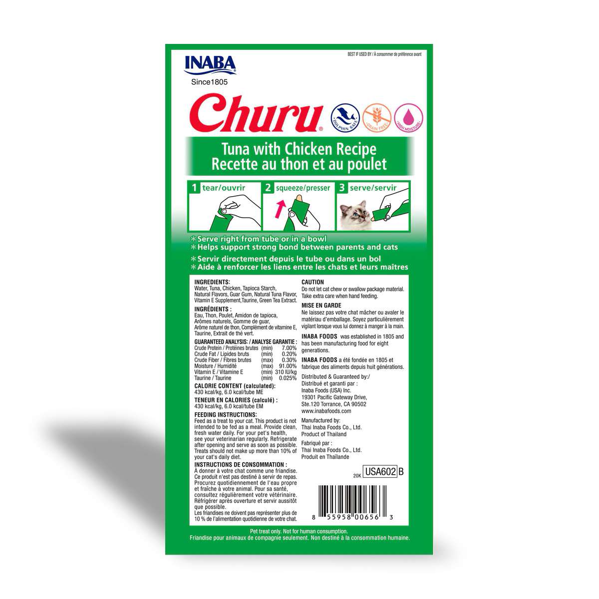 churu gatos atun con pollo composicion