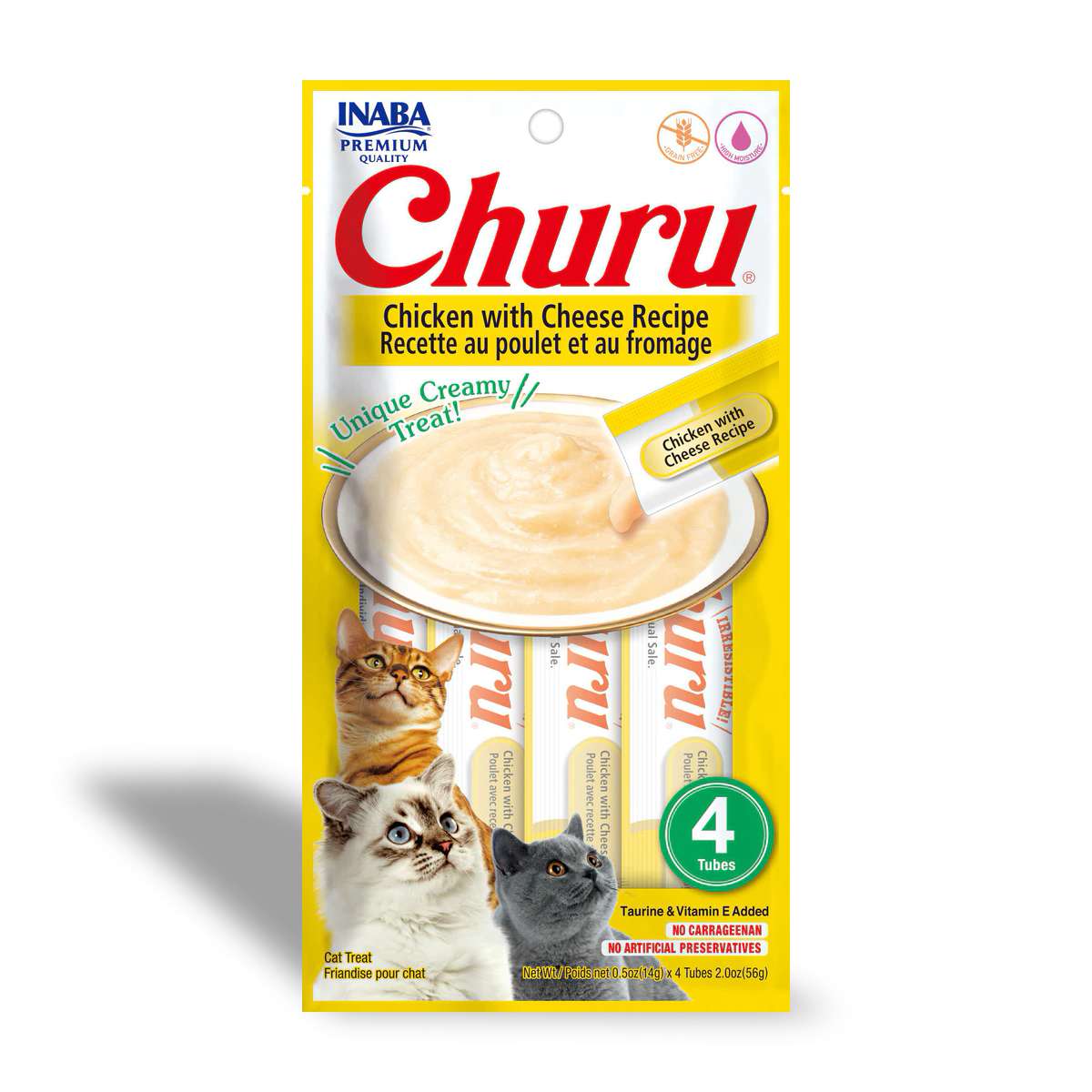 inaba churu gatos pollo con queso chicken cheese