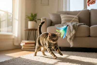 Juguetes de gato y el instinto de caza: cómo jugar “como un felino”.