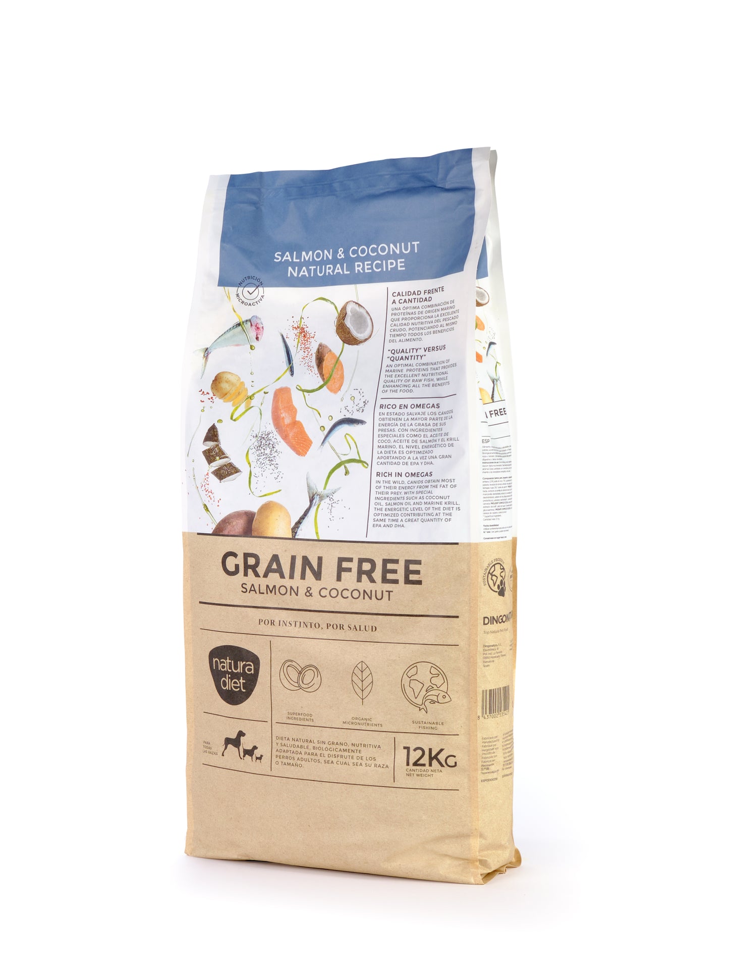 Natura Diet GRAIN FREE SALMON &amp; COCONUT - 3Kg