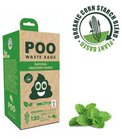 Eco Poo Mint Hygienic Bags - Pack 8 units