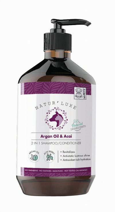 NATUR'LUXE Champú y Acondicionador de Aceite Argan y Acai