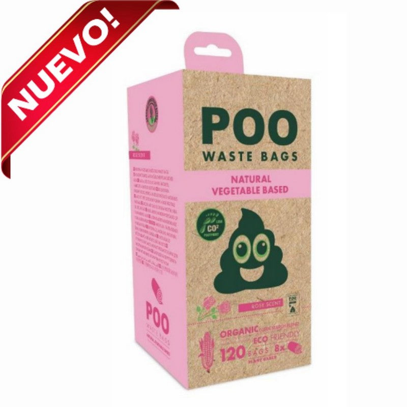 Bolsas Higiénicas Eco Poo Rosas - Pack 8ud