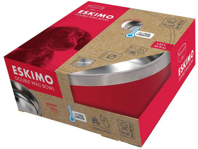 Comedero Doble Eskimo M-Pets Rojo