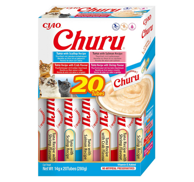 CHURU Cat Mega Pack Atún con Marisco 20 uds