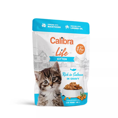 Calibra Life Cat Pouch Kitten Salmón