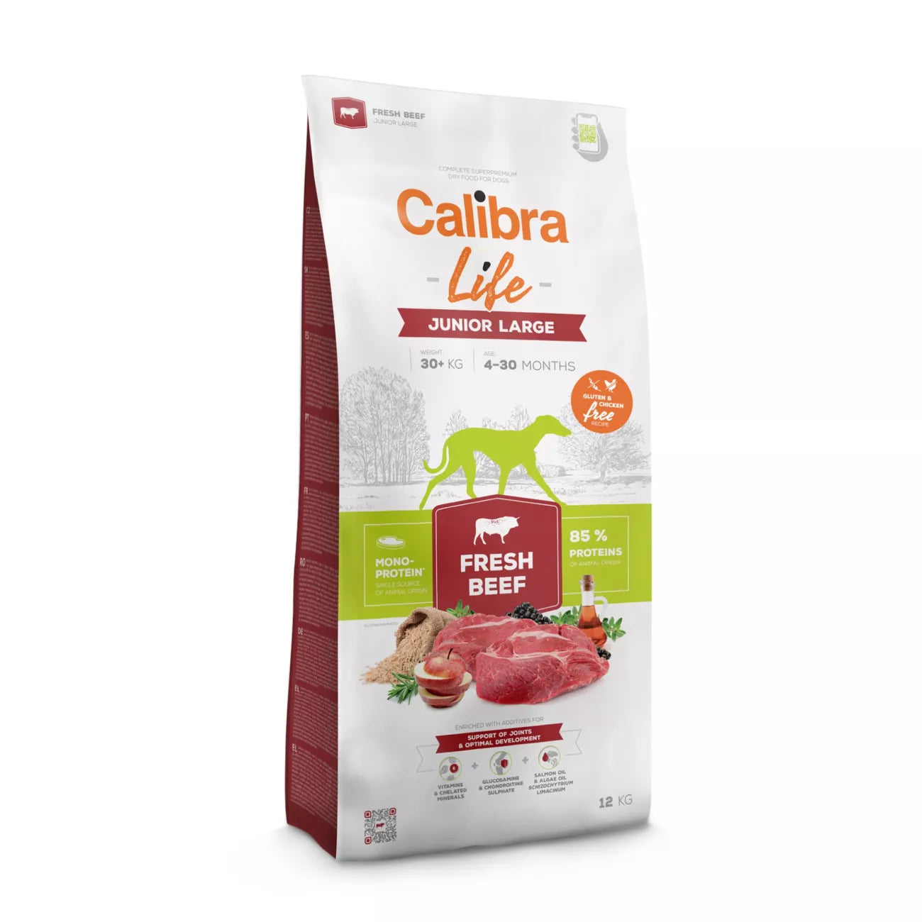 Calibra Dog Life Junior Large Breed Beef - 12Kg