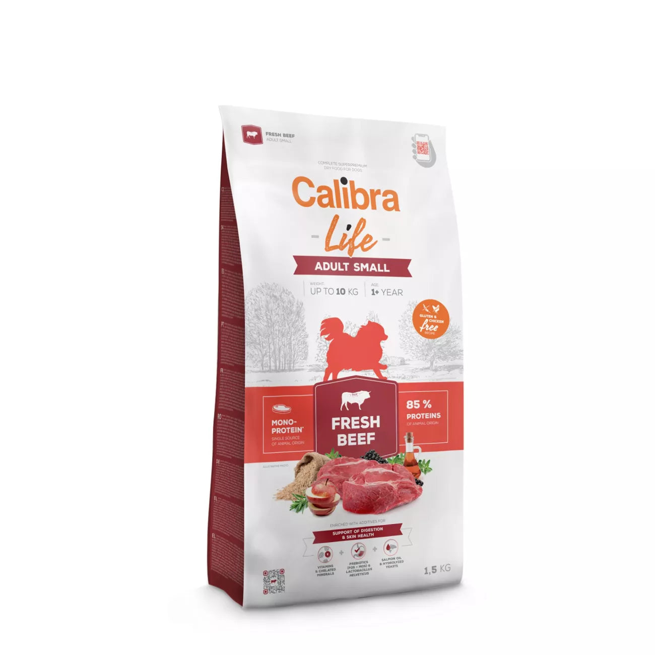 Calibra Dog Life Adult Small Fresh Beef - 1,5Kg