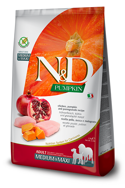 N&amp;D Dog Pumpkin Medium-Maxi Chicken &amp; Pomegranate 