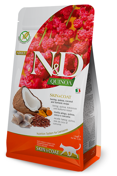 N&D Cat Quinoa Skin & Coat Arenque