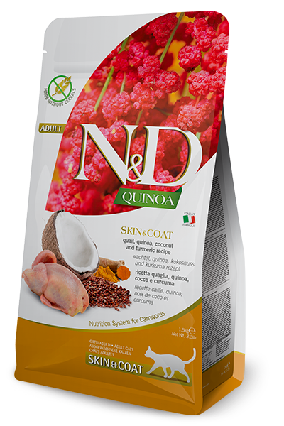 N&D Cat Quinoa Skin & Coat Codorniz
