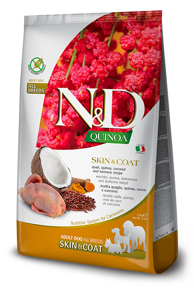 N&D Dog Quinoa Skin & Coat - Codorniz & Coconut