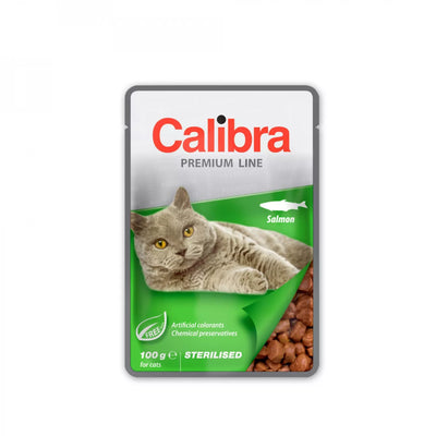 Calibra Premium Cat Pouch Sterilized Salmon 