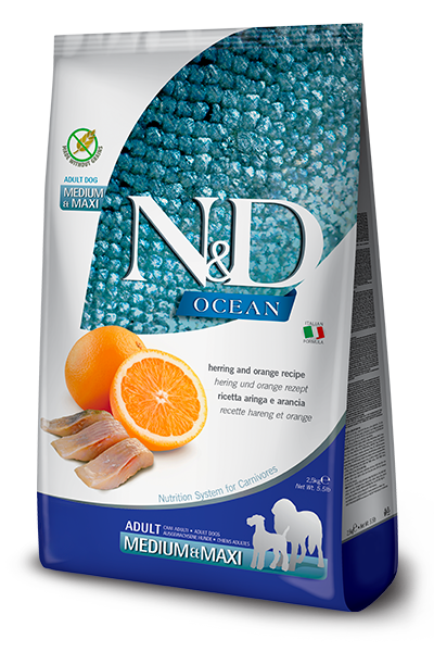 N&amp;D Dog Ocean Medium-Maxi Herring &amp; Orange 