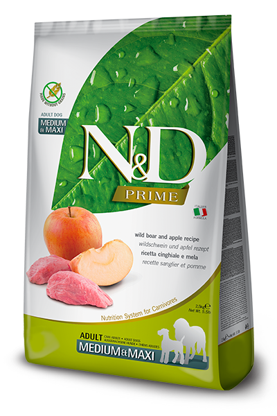 N&amp;D Dog Prime Medium-Maxi Boar &amp; Apple 