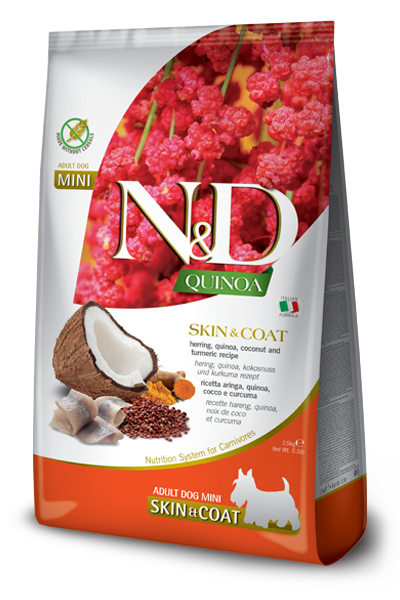 N&D Dog Quinoa Skin & Coat Mini - Arenques & Coconut