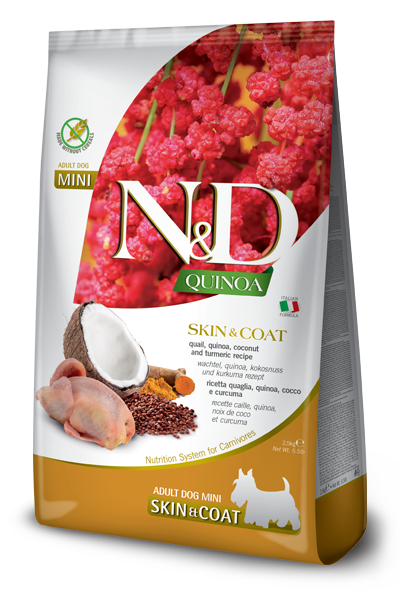 N&D Dog Quinoa Skin & Coat Mini - Codorniz & Coconut