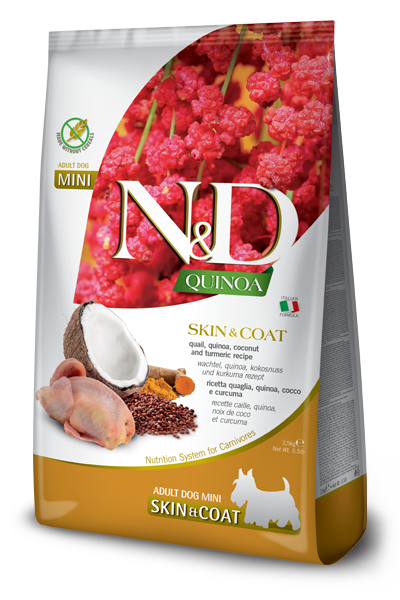 N&amp;D Dog Quinoa Skin &amp; Coat Mini - Quail &amp; Coconut 