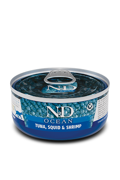 N&D Cat Ocean Lata Atún y Calamares