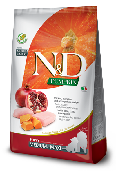 N&amp;D Dog Pumpkin Puppy Medium-Maxi Chicken &amp; Grananda 