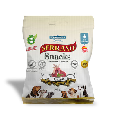 Mediterranean Serrano Snacks de Cordero para perros