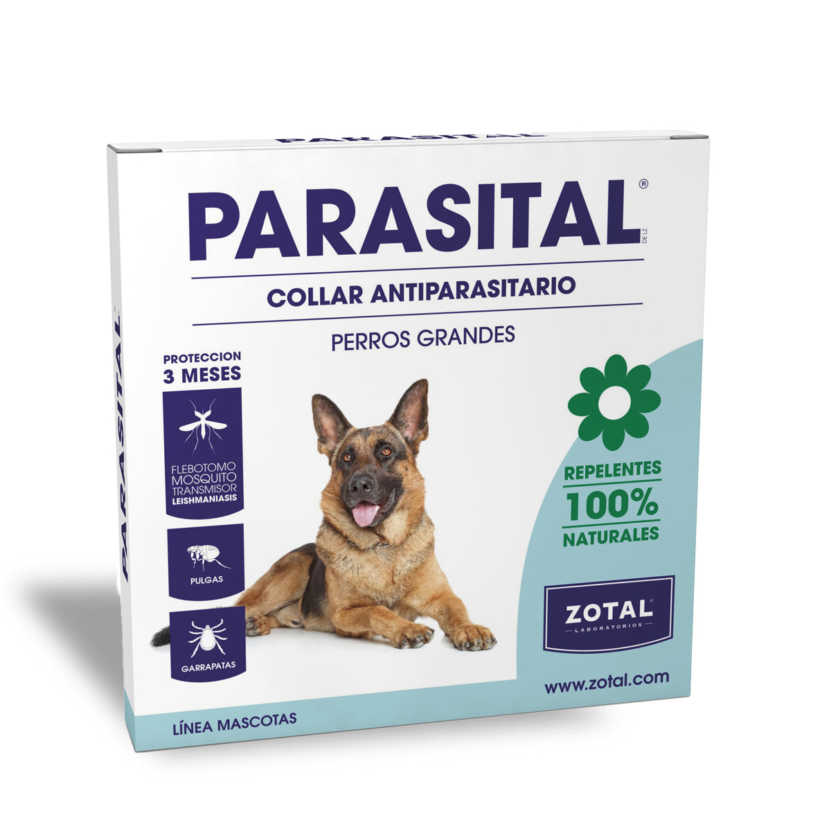 PARASITAL Collar Antiparasitario Repelente para Perros