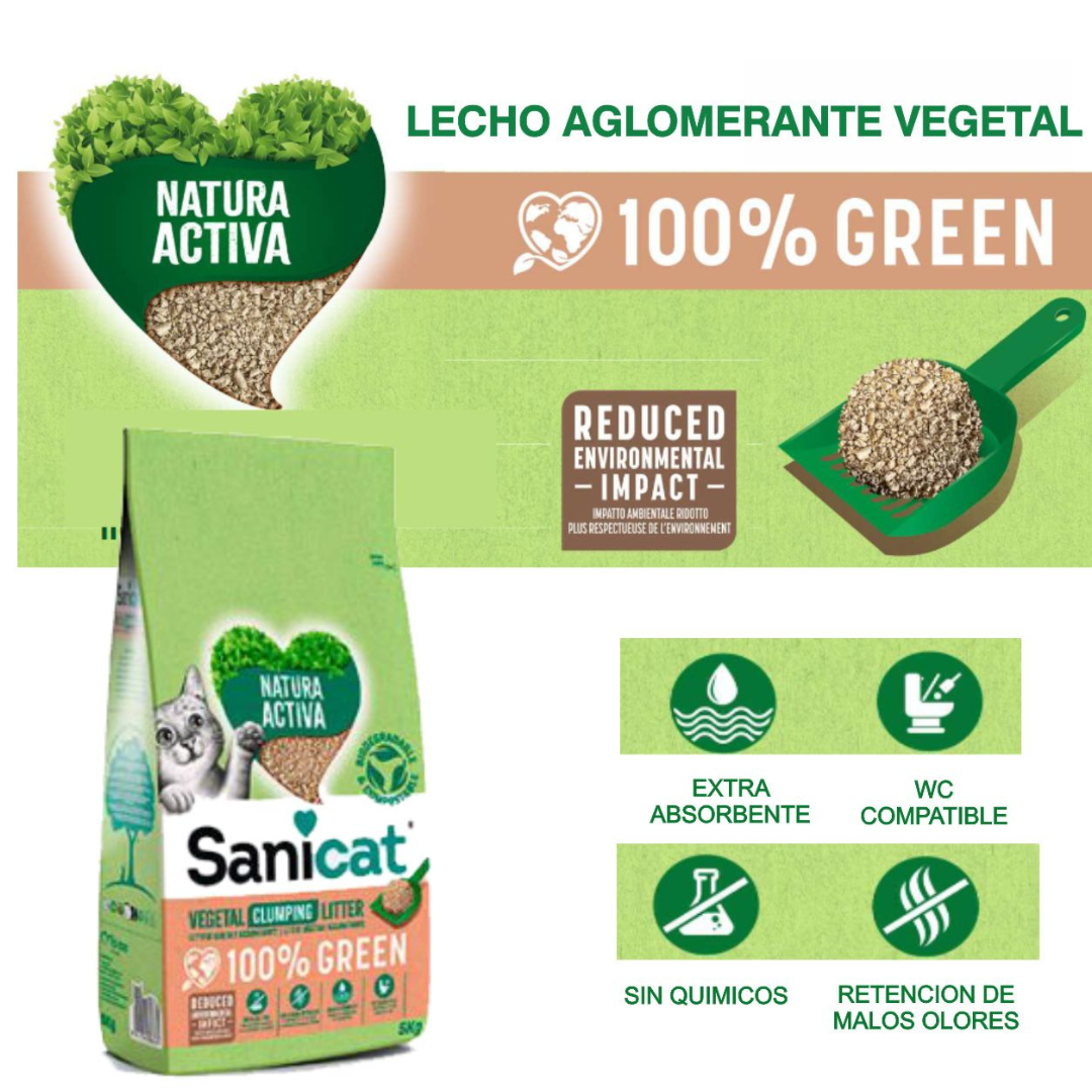 Sanicat Green arena compostable ecológica 5kg