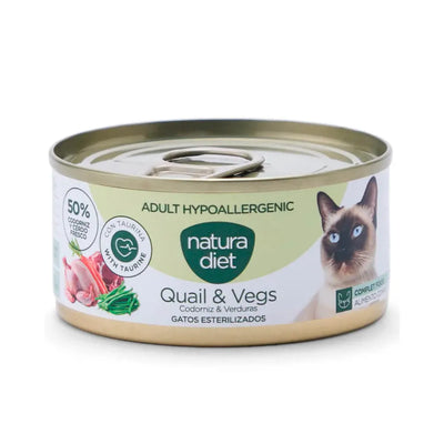 Natura Diet Cat Húmedo Hypoallergenic Codorniz y Verduras