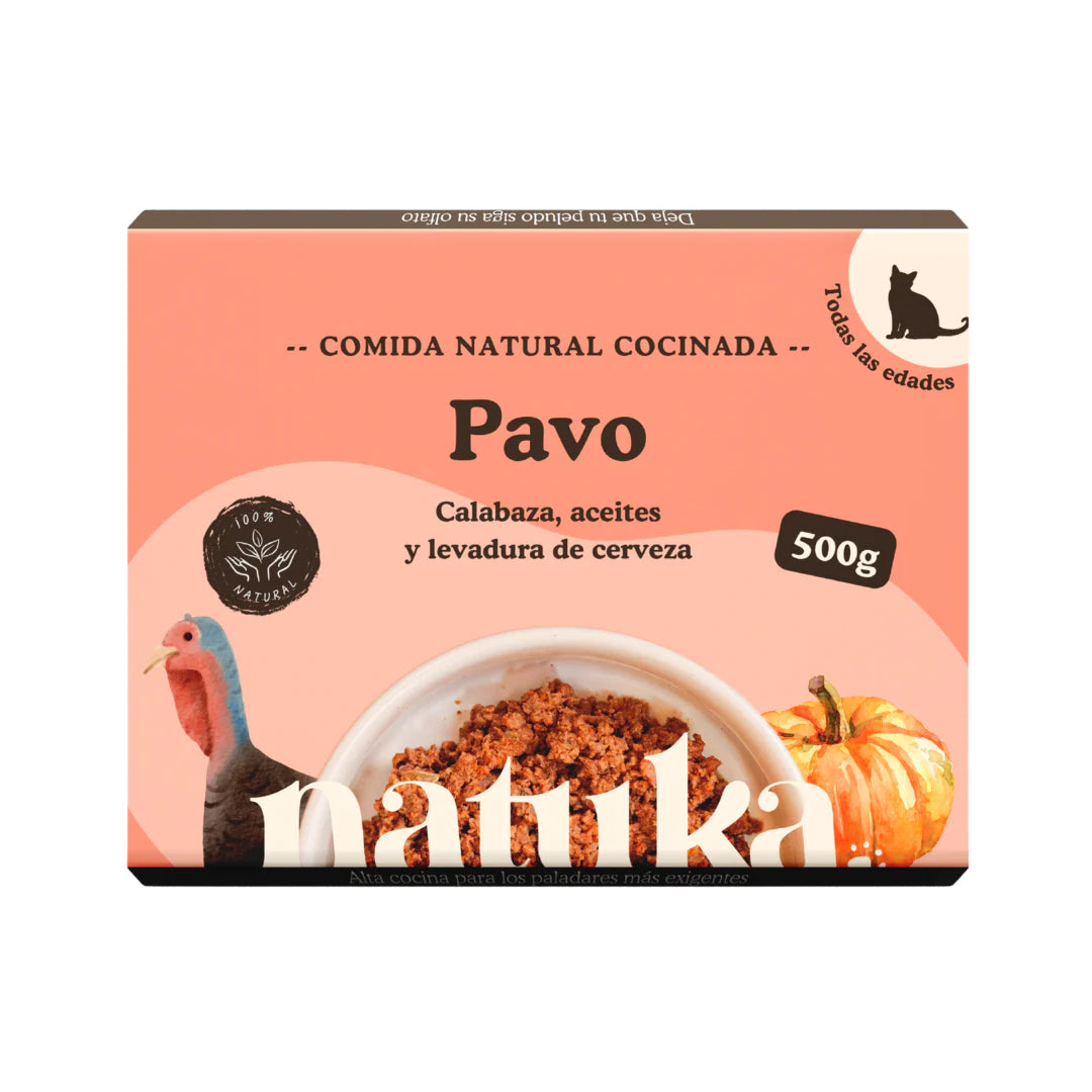 Natuka Menú Cocinado Gato de Pavo