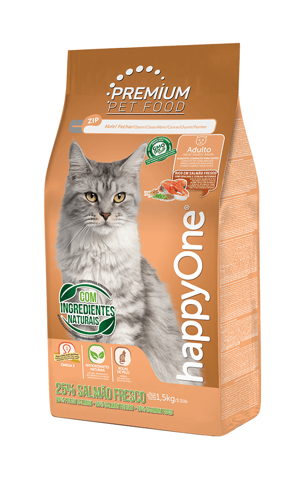 Happy One Premium Gato Adulto - Salmón  - 1,5Kg