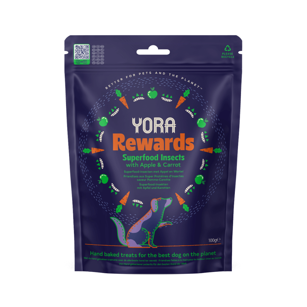 YORA Insectos Snacks con Manzana y Zanahoria