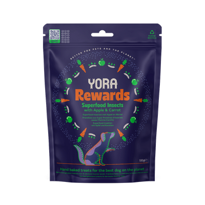 YORA Insectos Snacks con Manzana y Zanahoria