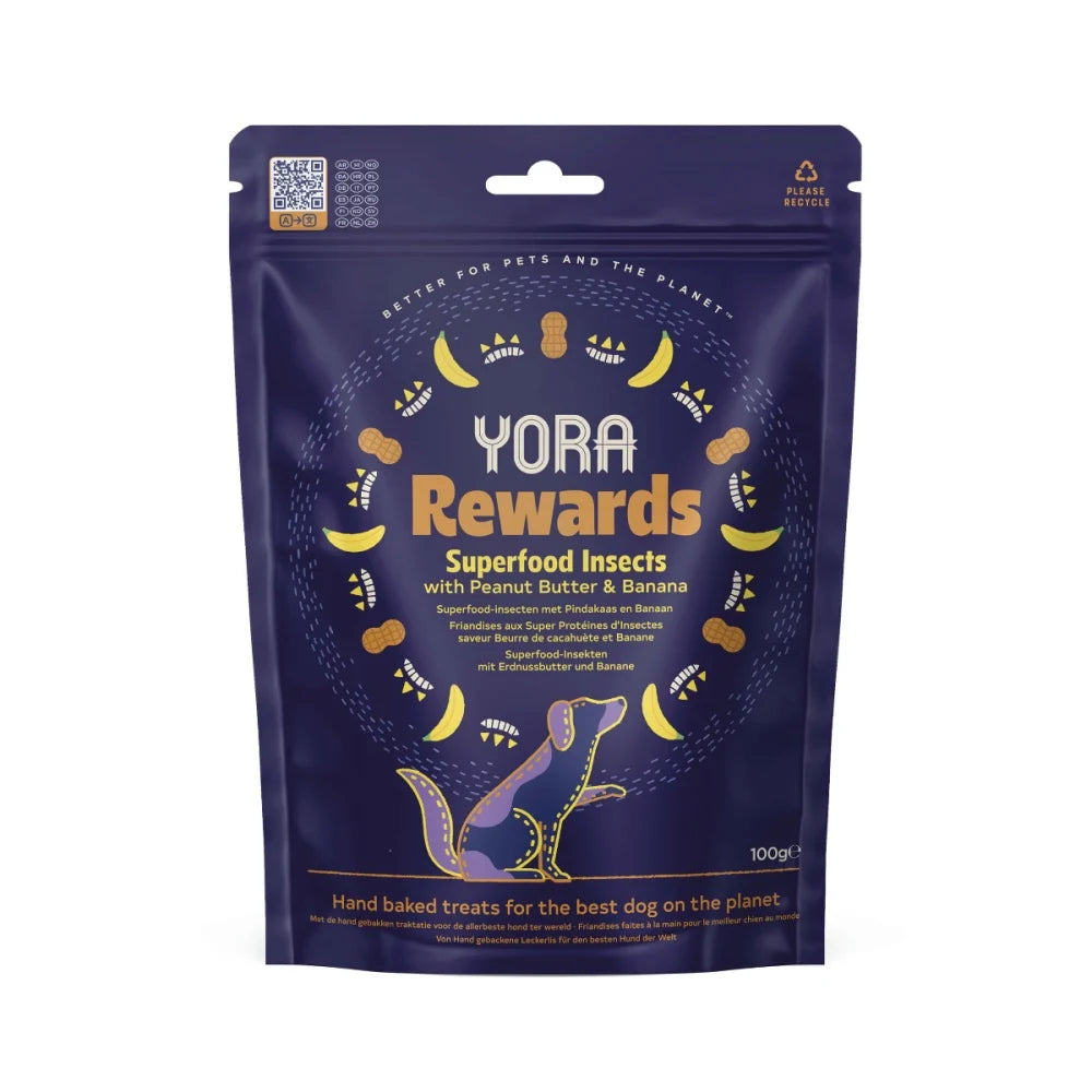 YORA Insectos Snacks con Platano y Mantequilla de cacahuete
